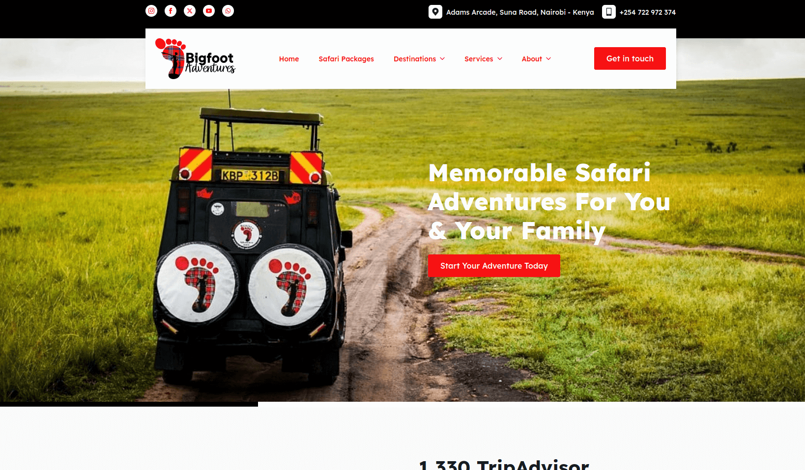 Luxury Safari Website