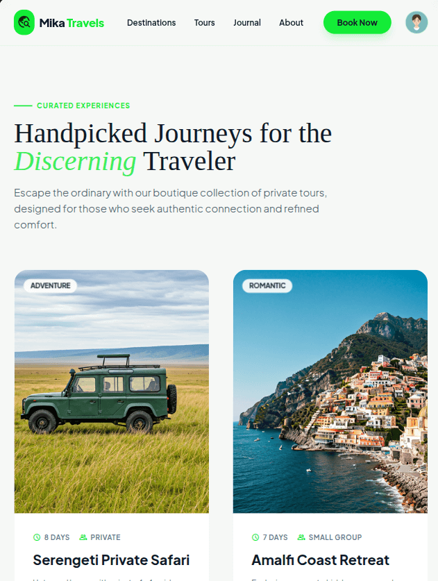Tablet product UI preview